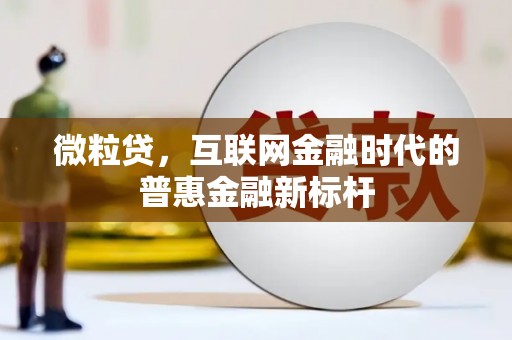 馆陶微粒贷，互联网金融时代的普惠金融新标杆