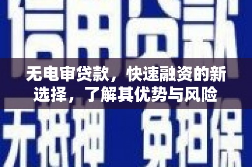 馆陶无电审贷款，快速融资的新选择，了解其优势与风险