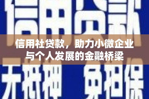 馆陶信用社贷款，助力小微企业与个人发展的金融桥梁
