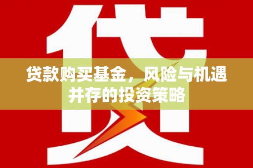 馆陶贷款购买基金，风险与机遇并存的投资策略
