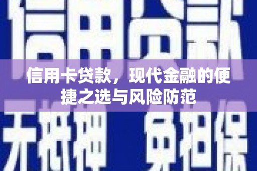 馆陶信用卡贷款，现代金融的便捷之选与风险防范