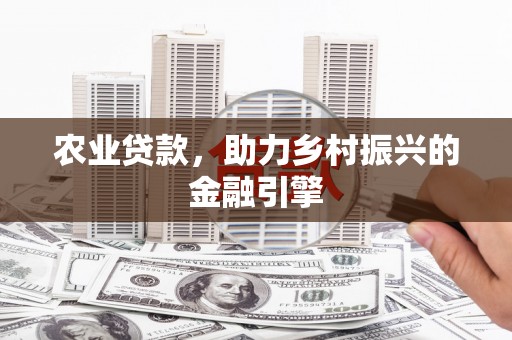 馆陶农业贷款，助力乡村振兴的金融引擎