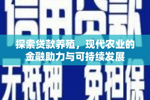 馆陶探索贷款养殖，现代农业的金融助力与可持续发展