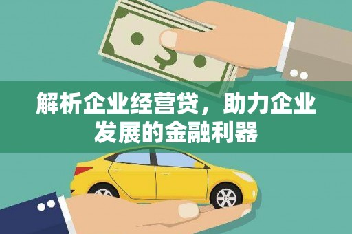 馆陶解析企业经营贷，助力企业发展的金融利器