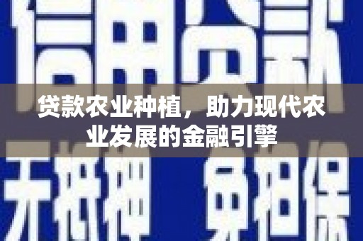 馆陶贷款农业种植，助力现代农业发展的金融引擎