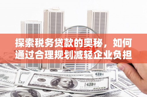 馆陶探索税务贷款的奥秘，如何通过合理规划减轻企业负担