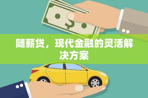 馆陶随薪贷，现代金融的灵活解决方案