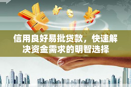 馆陶信用良好易批贷款，快速解决资金需求的明智选择