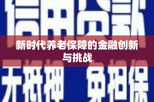 馆陶新时代养老保障的金融创新与挑战