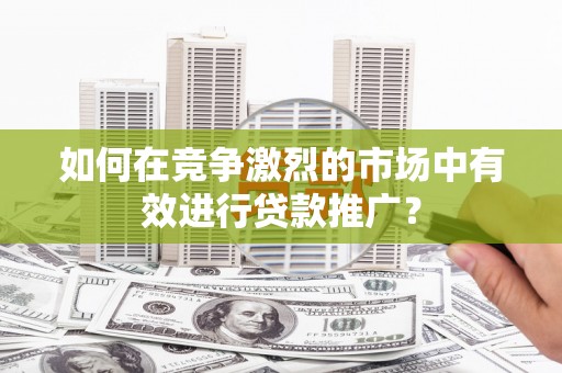 馆陶如何在竞争激烈的市场中有效进行贷款推广？