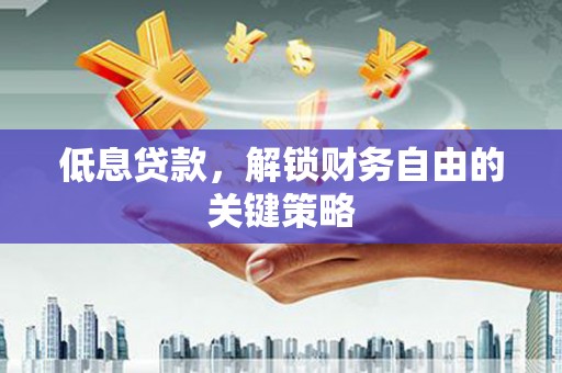 馆陶低息贷款，解锁财务自由的关键策略