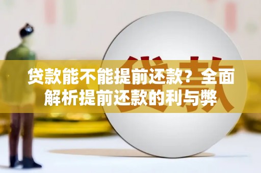 馆陶贷款能不能提前还款？全面解析提前还款的利与弊