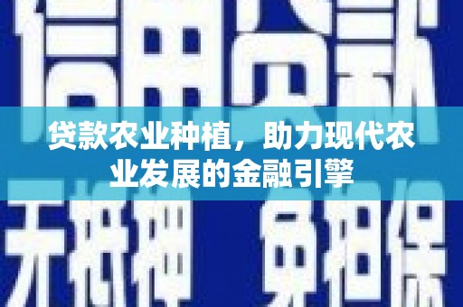 馆陶贷款农业种植，助力现代农业发展的金融引擎