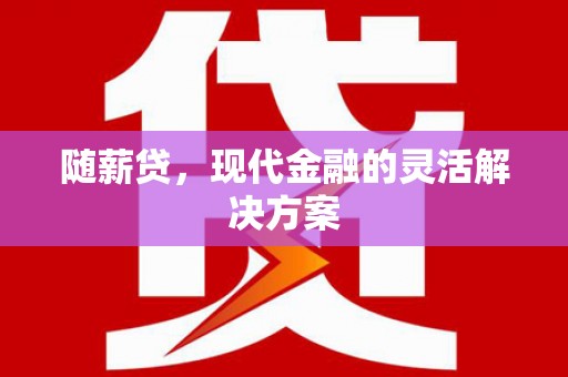 馆陶随薪贷，现代金融的灵活解决方案