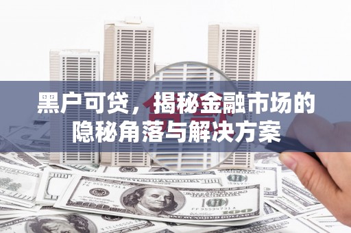 馆陶黑户可贷，揭秘金融市场的隐秘角落与解决方案