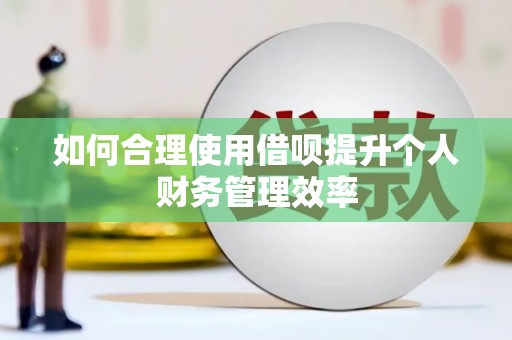 馆陶如何合理使用借呗提升个人财务管理效率