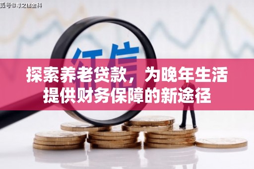 馆陶探索养老贷款，为晚年生活提供财务保障的新途径