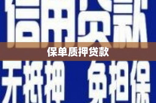 馆陶保单质押贷款
