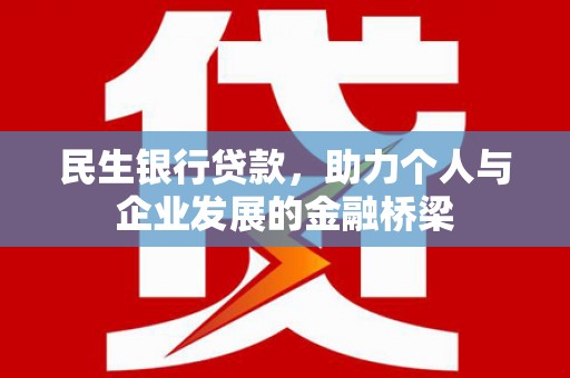 馆陶民生银行贷款，助力个人与企业发展的金融桥梁