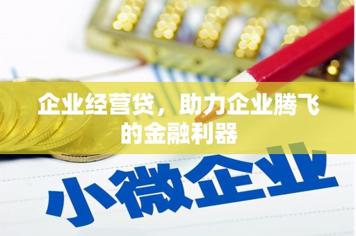 馆陶企业经营贷，助力企业腾飞的金融利器