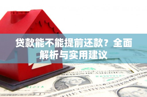 馆陶贷款能不能提前还款？全面解析与实用建议