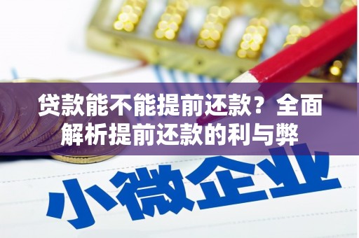 馆陶贷款能不能提前还款？全面解析提前还款的利与弊