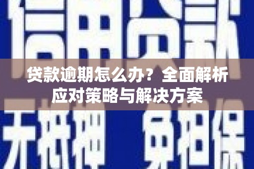 馆陶贷款逾期怎么办？全面解析应对策略与解决方案