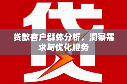 馆陶贷款客户群体分析，洞察需求与优化服务